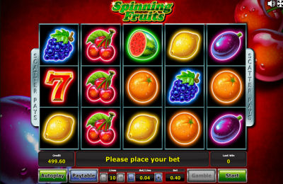 Spinning Fruits Slot - Play Spinning Fruits By Greentube