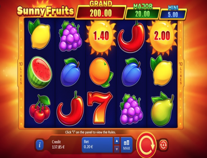 Sunny Fruits: Hold And Win