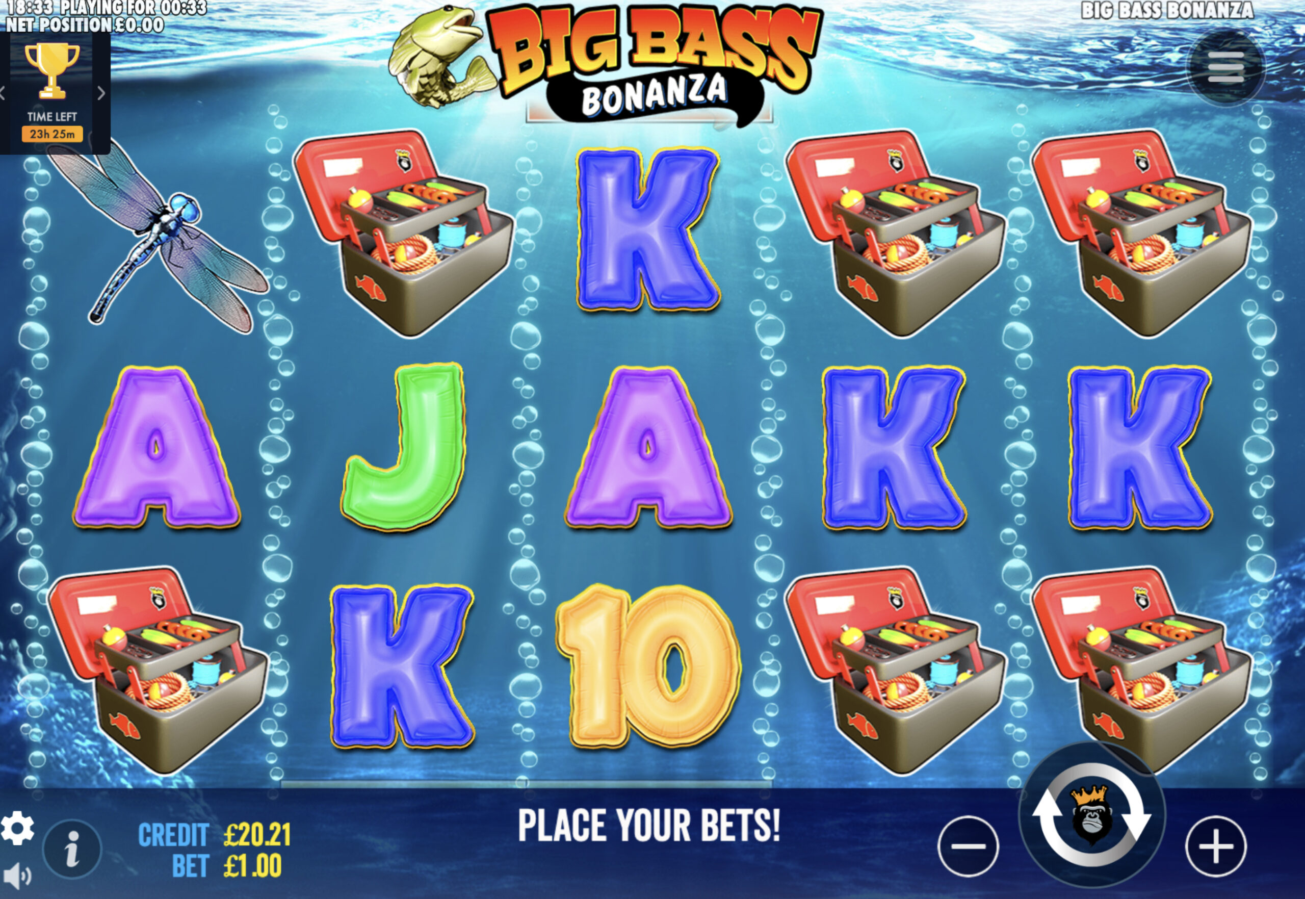 Big Bass Bonanza Slot Reels