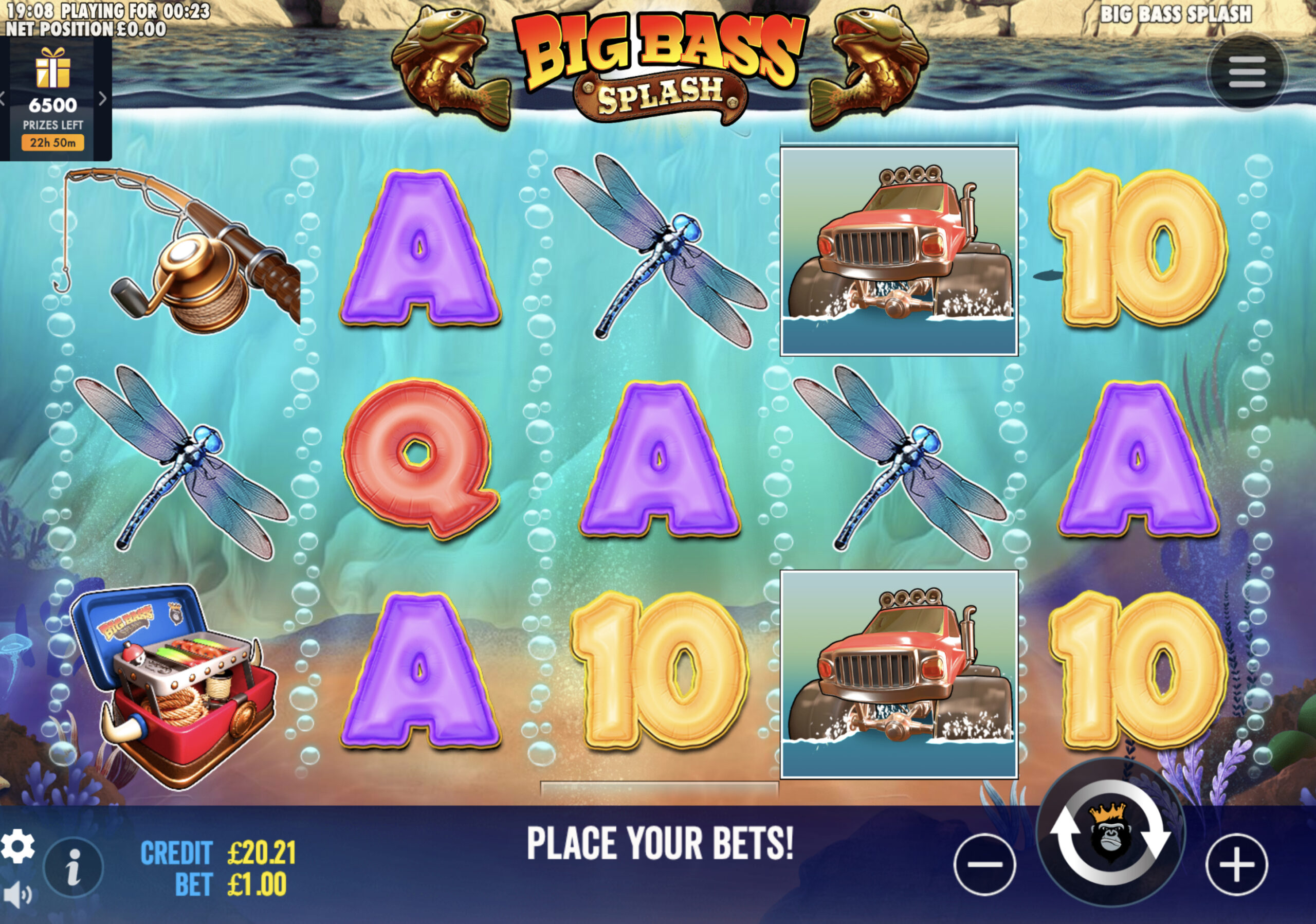 Big Bass Splash slot reels