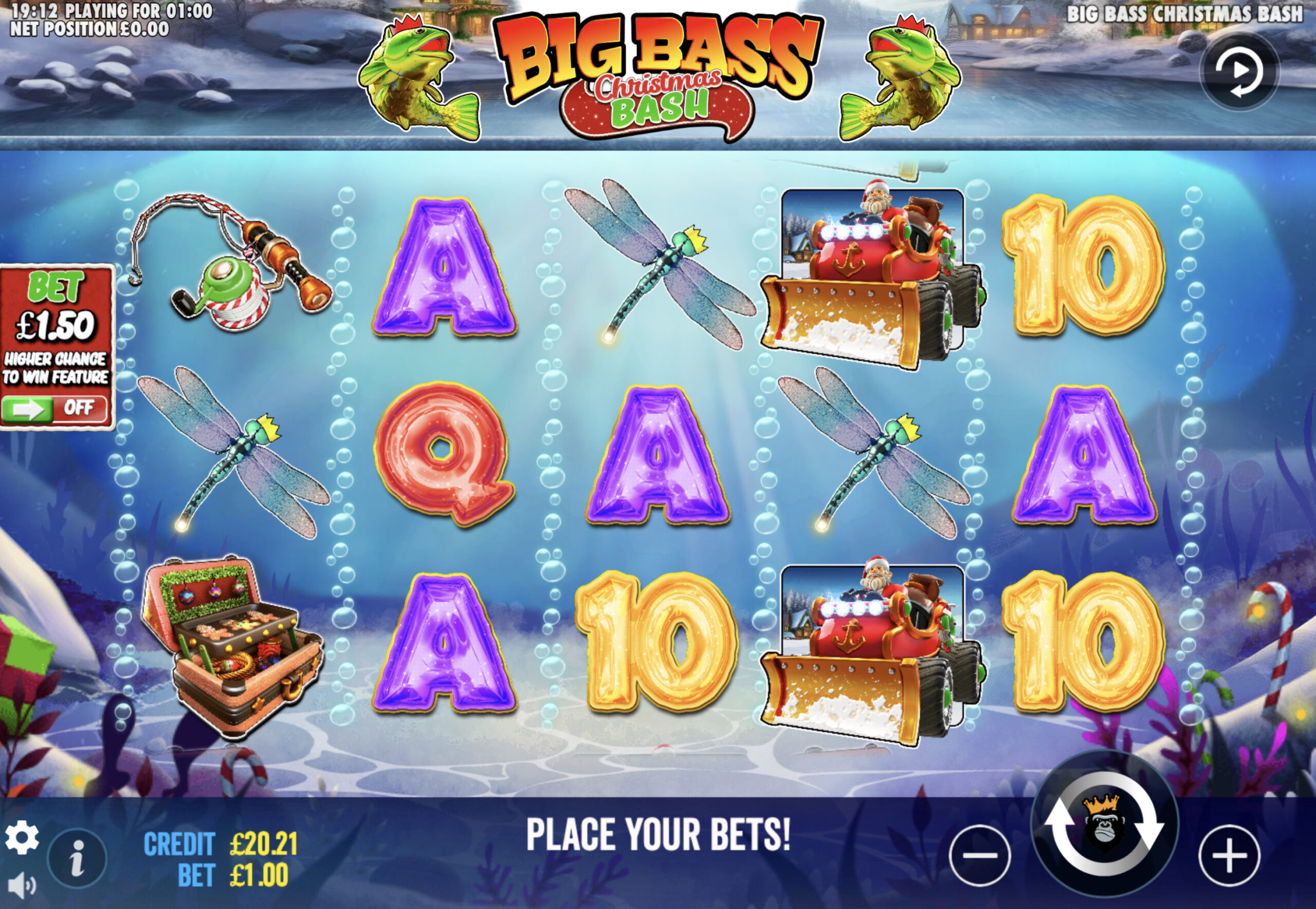 Big Bass Christmas Bash slot reels
