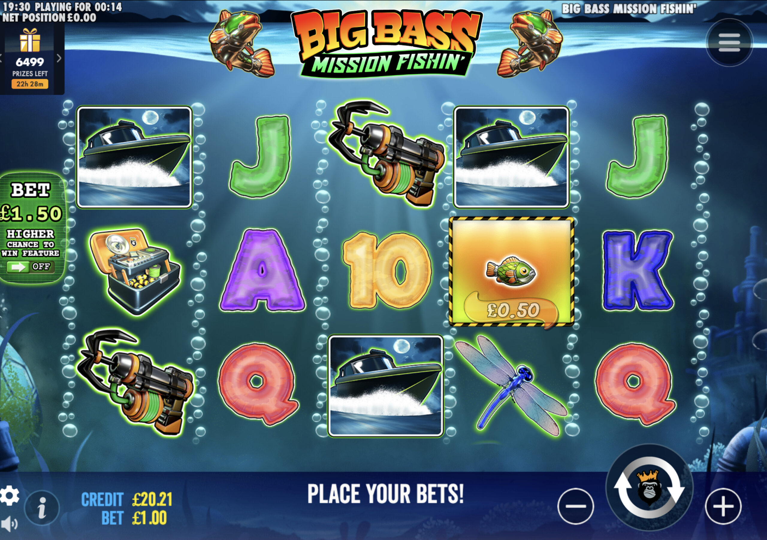 Big Bass Fishing Mission slot reels