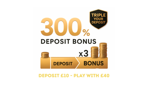 300% casino bonus - deposit 10 play with 40