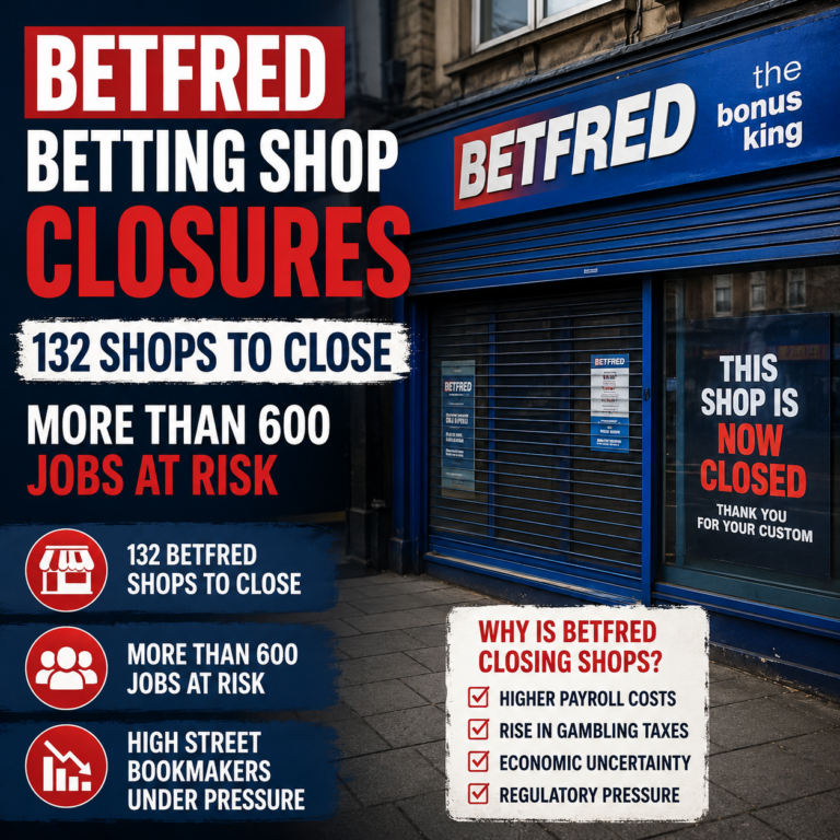 Betfred Betting Shop Closures: More Than 600 Jobs Under Threat