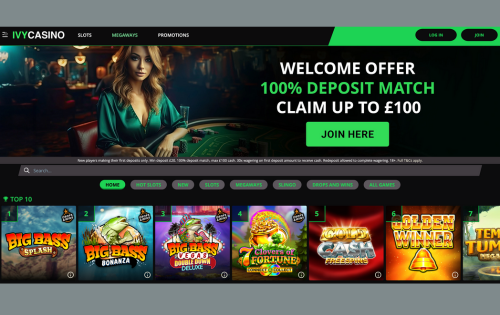 Ivy Casino homepage graphic