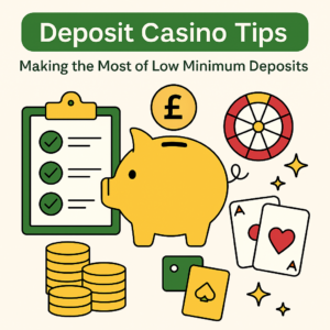 Low deposit casino tips graphic
