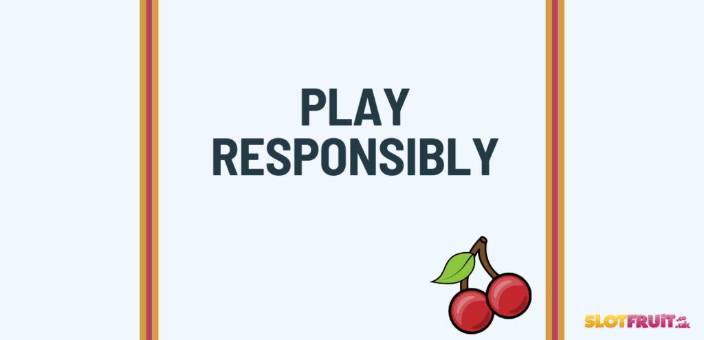 Play responsibly at casino sites graphic