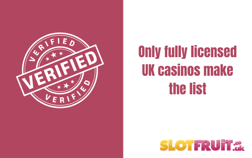 Top 50 UKGC licensed casinos graphic