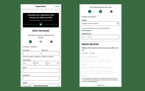 Unibet casino registration graphic