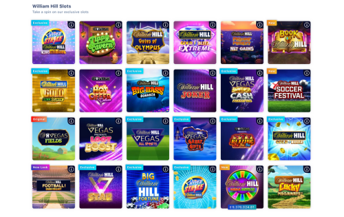Exclusive slots at William Hill Vegas