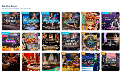 William Hill Vegas Top Live Dealer Games
